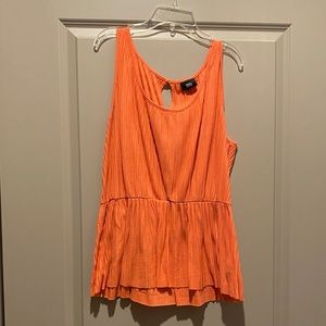 Peplum peach colored blouse
